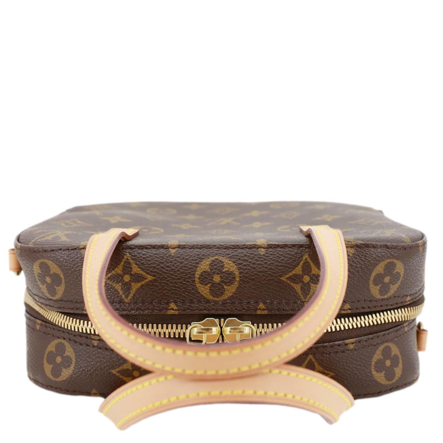 LOUIS VUITTON Spontini Monogram Canvas Shoulder Bag Brown