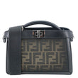 FENDI Peekaboo ISEEU FF Canvas Crossbody Bag Black