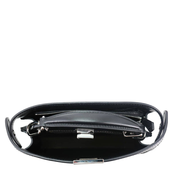 FENDI Peekaboo ISEEU FF Canvas Crossbody Bag Black