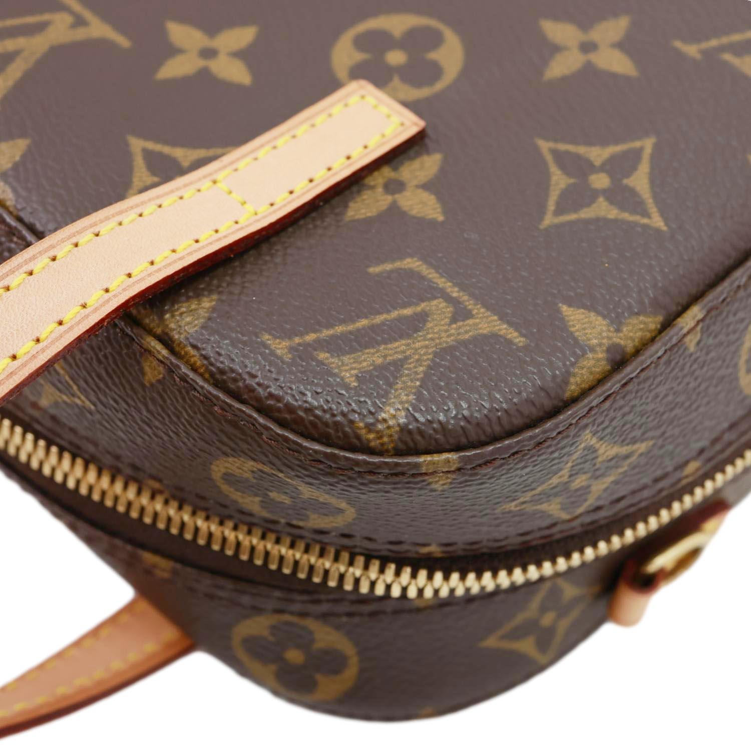 LOUIS VUITTON Spontini Monogram Canvas Shoulder Bag Brown