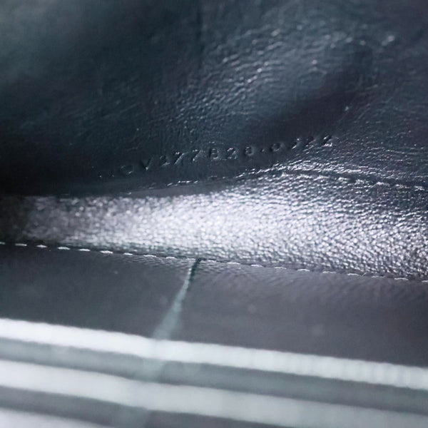 YVES SAINT LAURENT Cassandre Envelope Grain De Poudre Matelasse Leather Chain Wallet Black