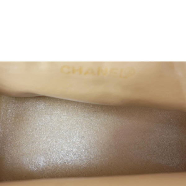 CHANEL Petite Timeless Quilted Caviar Leather Tote Bag Beige