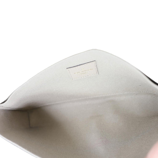 LOUIS VUITTON Felicie Pochette Monogram Empreinte Crossbody Bag Beige