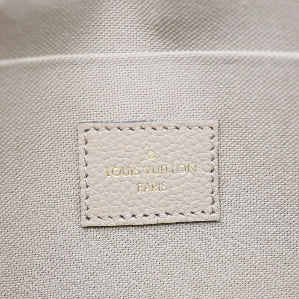 LOUIS VUITTON Felicie Pochette Monogram Empreinte Crossbody Bag Beige
