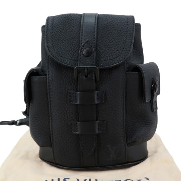 LOUIS VUITTON Christopher XS Taurillon Leather Crossbody Bag Black