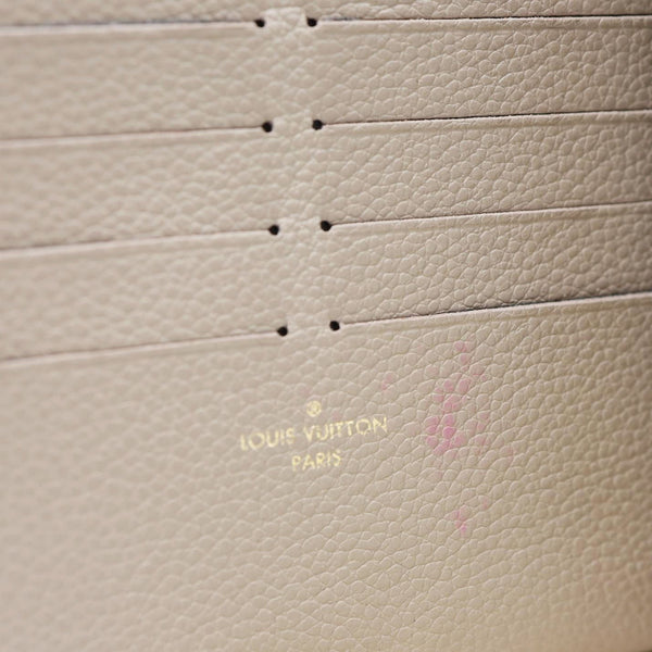 LOUIS VUITTON Felicie Pochette Monogram Empreinte Crossbody Bag Beige