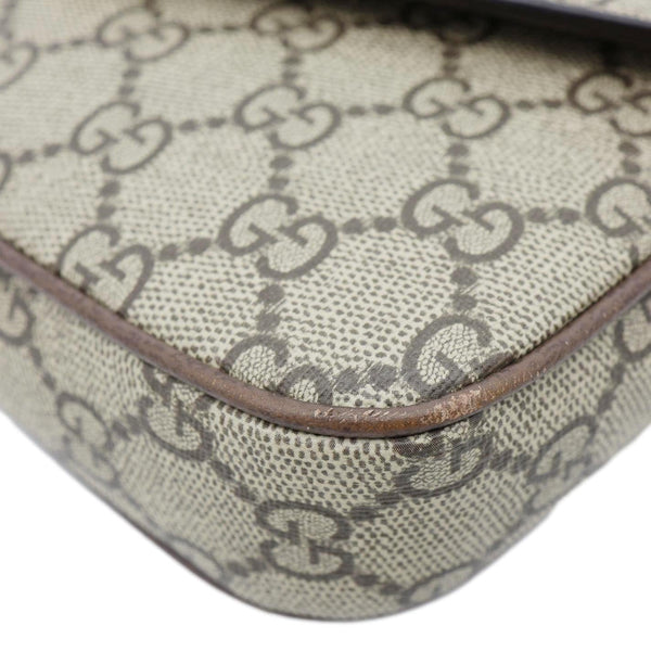GUCCI Ophidia Envelope GG Supreme Canvas Web Shoulder Bag Beige 764961