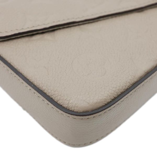 LOUIS VUITTON Felicie Pochette Monogram Empreinte Crossbody Bag Beige