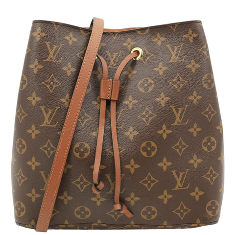 LOUIS VUITTON Neonoe MM Monogram Canvas Shoulder Bag Brown