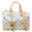 LOUIS VUITTON LV x TM Speedy 25 Bandouliere Monogram Multicolor Canvas Shoulder Bag White