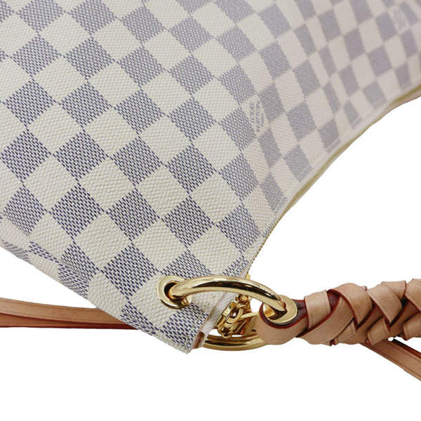 LOUIS VUITTON Beaubourg MM Damier Azur Hobo Bag Rose Ballerine