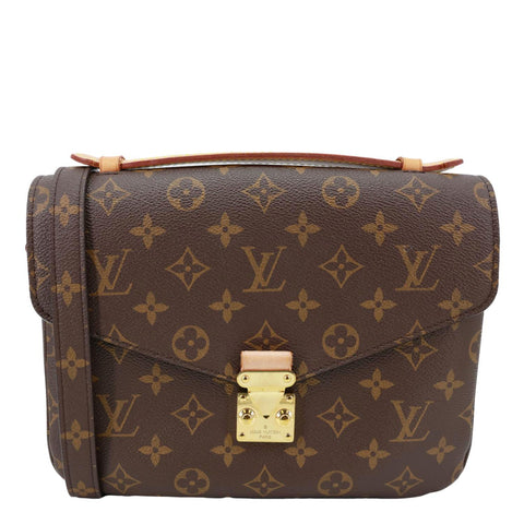 LOUIS VUITTON Metis Pochette Monogram Canvas Crossbody Bag Brown