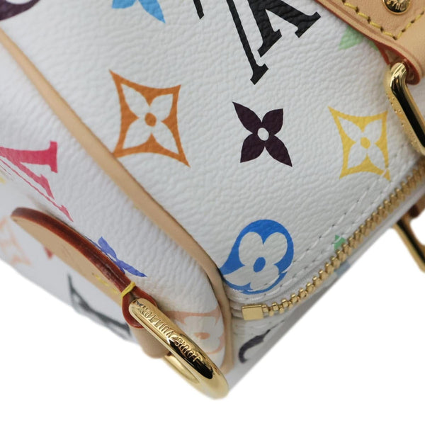 LOUIS VUITTON LV x TM Speedy 25 Bandouliere Monogram Multicolor Canvas Shoulder Bag White