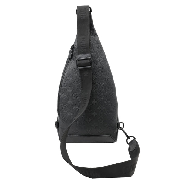 LOUIS VUITTON Duo Slingbag Monogram Shadow Leather Crossbody Bag Black