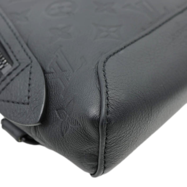 LOUIS VUITTON Duo Slingbag Monogram Shadow Leather Crossbody Bag Black