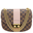 LOUIS VUITTON Wight Damier Ebene Shoulder Crossbody Bag Magnolia