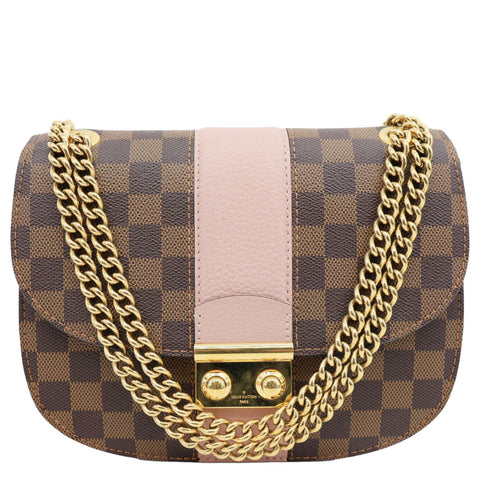 LOUIS VUITTON Wight Damier Ebene Shoulder Crossbody Bag Magnolia
