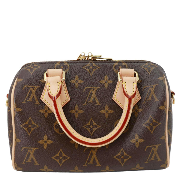 LOUIS VUITTON Speedy 20 Bandouliere Monogram Canvas Shoulder Bag Brown