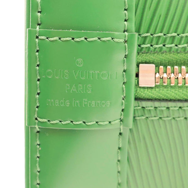 LOUIS VUITTON Alma PM Epi Leather Satchel Bag Green