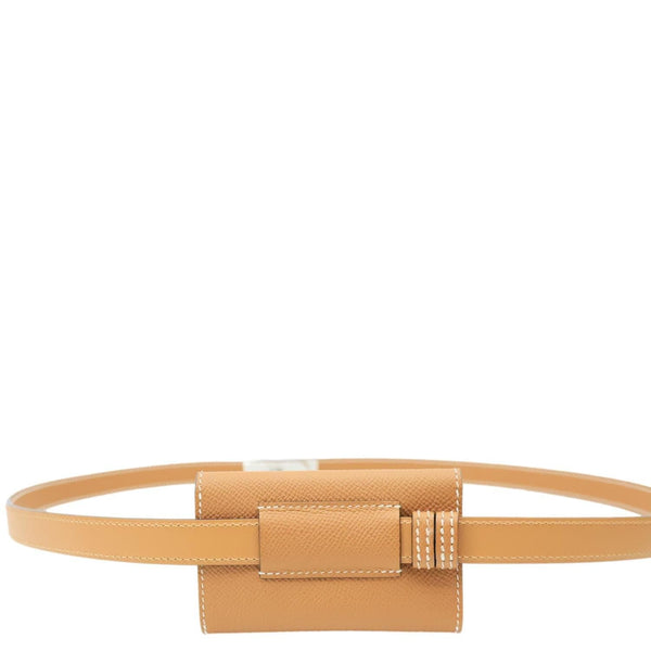 HERMES Kelly Pocket 18 Epsom Leather Belt Bag Gold