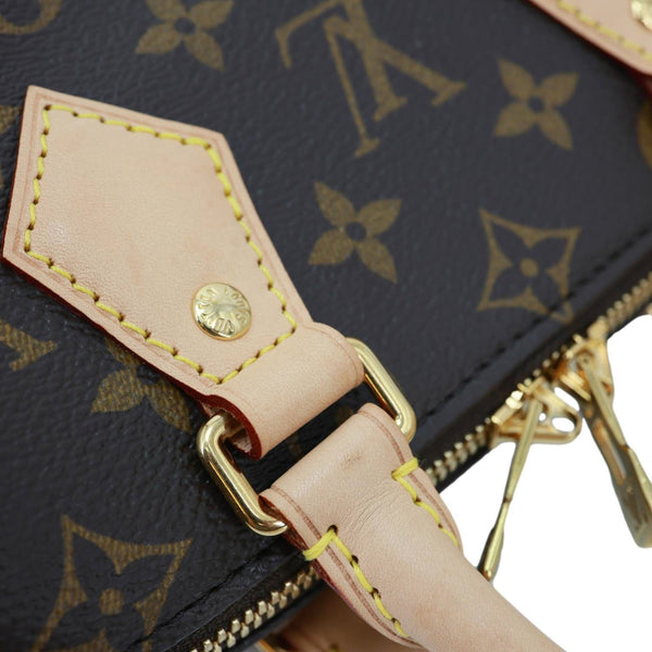 LOUIS VUITTON Speedy 20 Bandouliere Monogram Canvas Shoulder Bag Brown