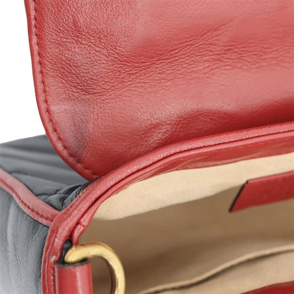 GUCCI GG Marmont Mini Top Handle Crossbody Bag Black 583571