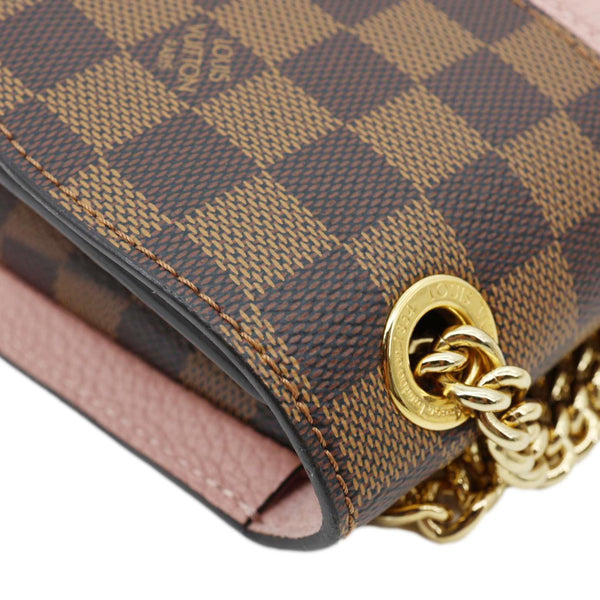 LOUIS VUITTON Wight Damier Ebene Shoulder Bag Rose Ballerine