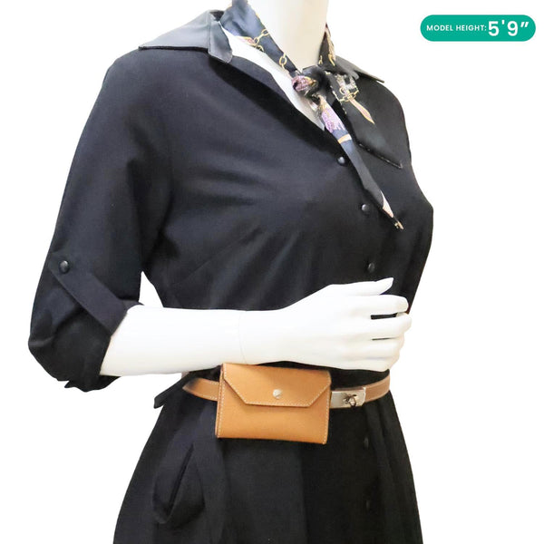 HERMES Kelly Pocket 18 Epsom Leather Belt Bag Gold