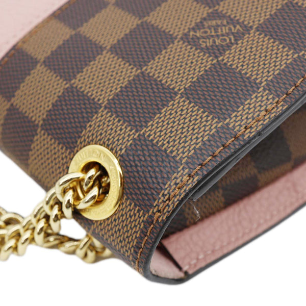 LOUIS VUITTON Wight Damier Ebene Shoulder Bag Rose Ballerine