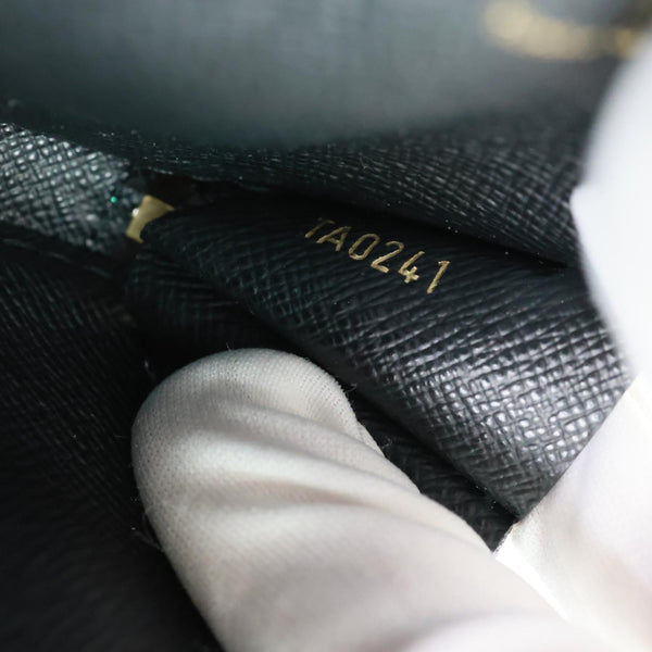 LOUIS VUITTON Aerogram Takeoff Sling Leather Crossbody Bag Black