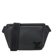 LOUIS VUITTON Aerogram Takeoff Sling Leather Crossbody Bag Black