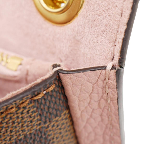 LOUIS VUITTON Wight Damier Ebene Shoulder Bag Rose Ballerine