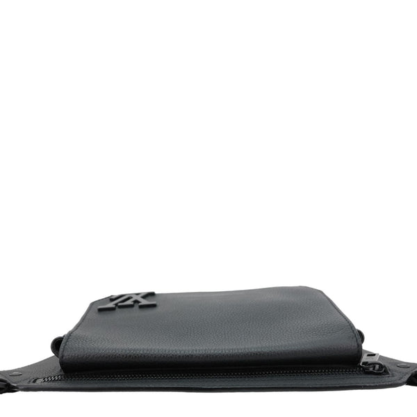 LOUIS VUITTON Aerogram Takeoff Sling Leather Crossbody Bag Black