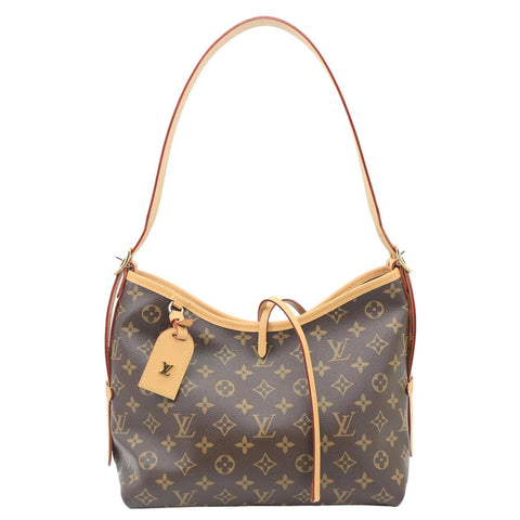 LOUIS VUITTON Carryall PM Monogram Canvas Shoulder Bag Brown