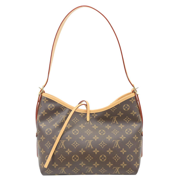 Louis Vuitton Carryall PM Monogram Canvas  Brown Shoulder Bag - Front View
