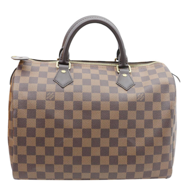 LOUIS VUITTON Speedy 30 Damier Ebene Satchel Bag Brown