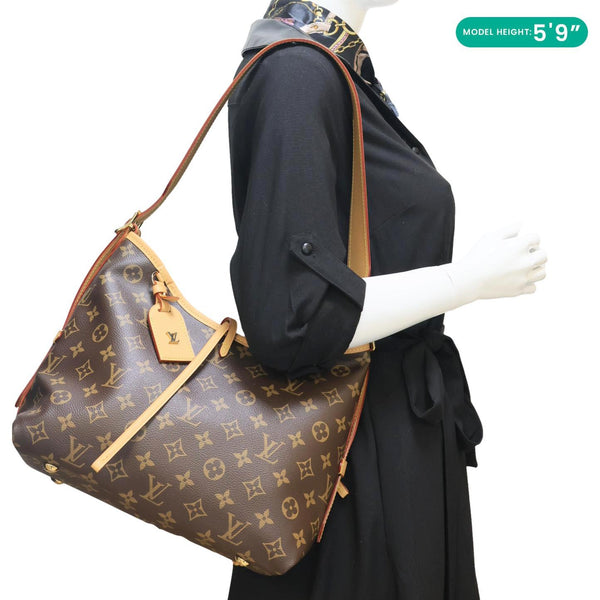Louis Vuitton Carryall PM Monogram Canvas  Brown Shoulder Bag - Model Carrying