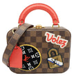 LOUIS VUITTON Stories Box Patches Damier Ebene Shoulder Bag Brown