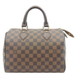 Louis Vuitton Speedy 25 Damier Ebene & Leather Brown Satchel Bag