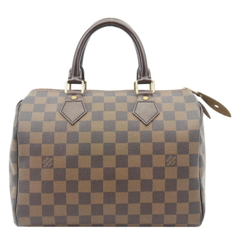 LOUIS VUITTON Speedy 25 Damier Ebene Satchel Bag Brown