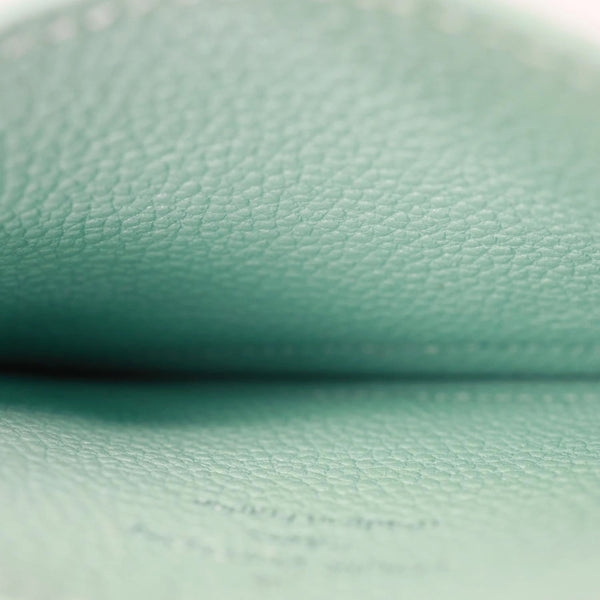 LOUIS VUITTON Monogram Empreinte Leather Charms Card Holder Turquoise