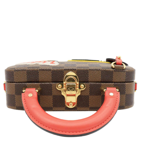 LOUIS VUITTON Stories Box Patches Damier Ebene Shoulder Bag Brown