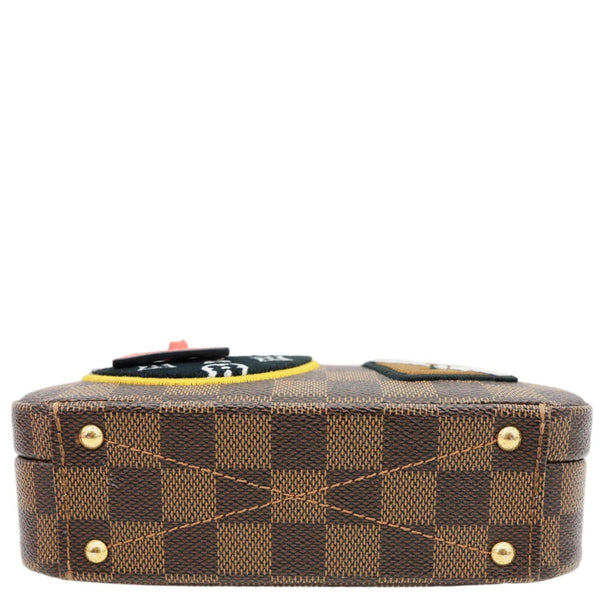 LOUIS VUITTON Stories Box Patches Damier Ebene Shoulder Bag Brown