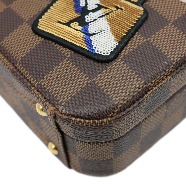 LOUIS VUITTON Stories Box Patches Damier Ebene Shoulder Bag Brown