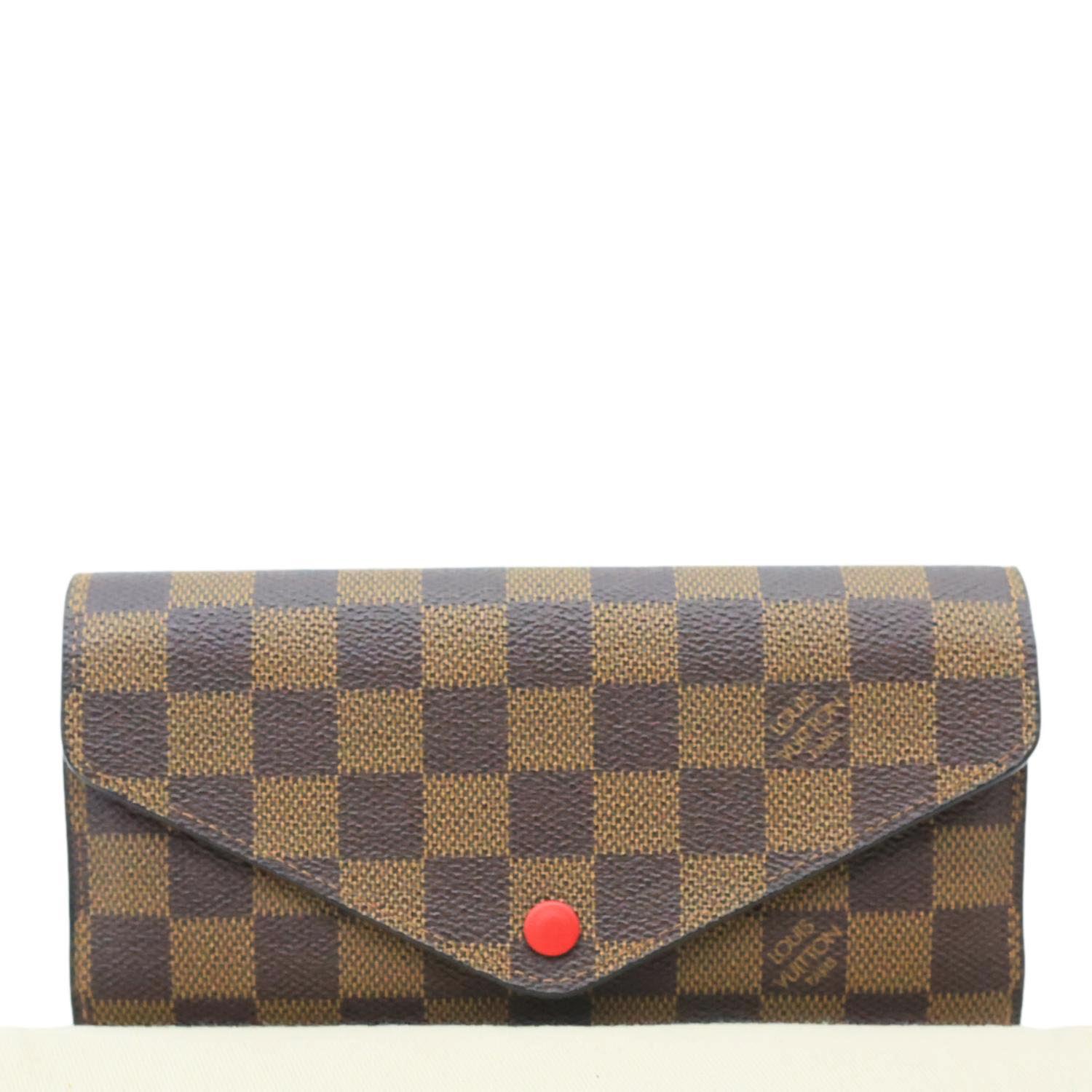 LOUIS VUITTON Josephine Damier Ebene Wallet Brown display picture 1