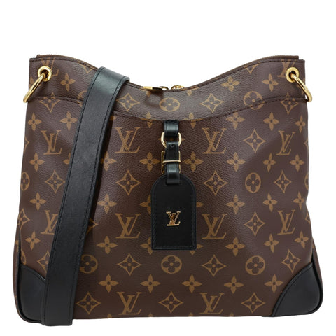 LOUIS VUITTON Odeon NM MM Monogram Canvas Shoulder Bag Black
