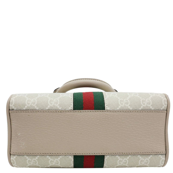GUCCI Ophidia GG Supreme Canvas Top Handle Crossbody Bag Off White 724606