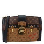 LOUIS VUITTON Trunk Clutch Reverse Monogram Crossbody Bag Brown