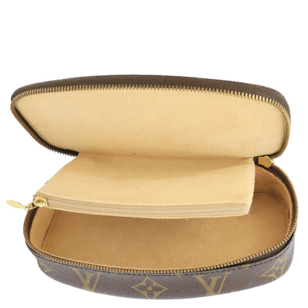 LOUIS VUITTON Monte Carlo Monogram Canvas Jewelry Case Brown