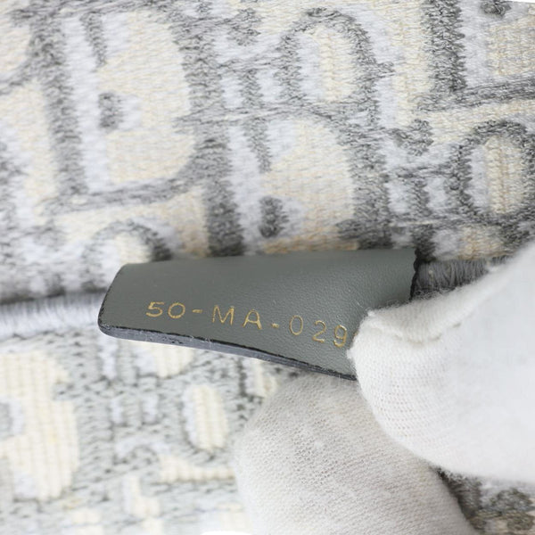 CHRISTIAN DIOR Book Medium Oblique Canvas Tote Bag Grey